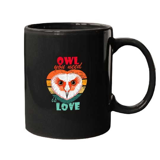 Owl Pet You Need is Love Owl Lover Barn Owl Love Mugs