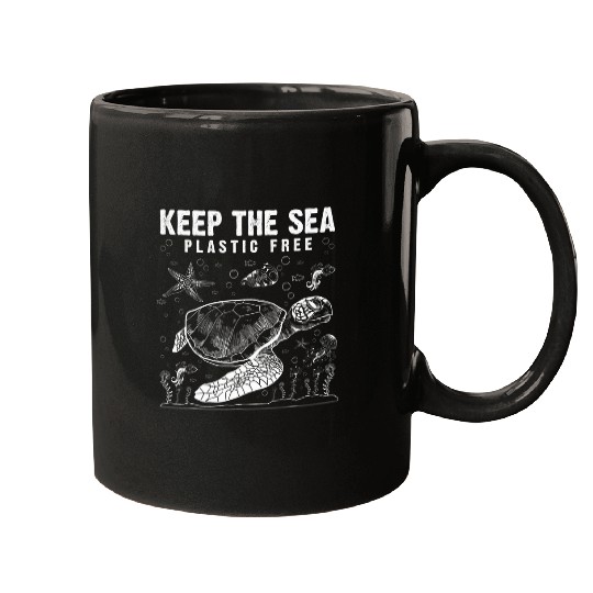 Turtle Pet Keep The Sea Plastic frees Turtle Starfish Shell Awareness Mugs
