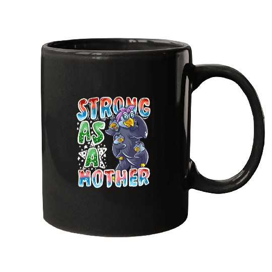 Penguin Pet Mom Strong As A Mother Mommy Mama Mother s Day Mugs