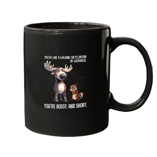 Squirrel Pet Moose and Squirrel Funny SPN Mugs