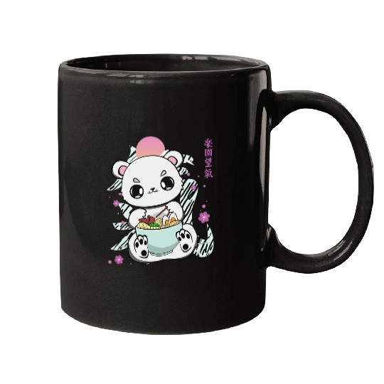Japanese Ramen Noodles Kawaii Cute Anime Polar Bear Otaku Mugs