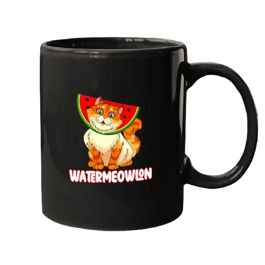 Owl Pet Cute Watermeowlon Watermelon Cat Melon Summer Tropical Fruit Mugs