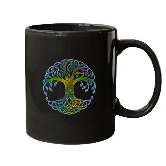 TREE OF LIFE Viking Yggdrasil Pagan Earth As Above So Below Mugs
