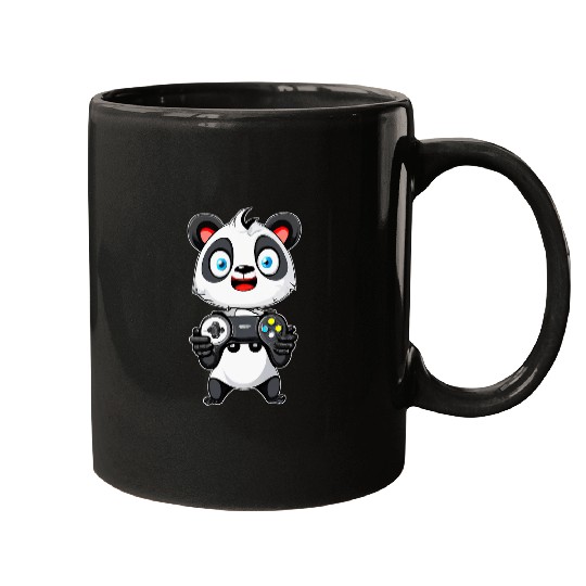 Panda Pet Video Game Controller Gamers Panda Lovers Design Mugs