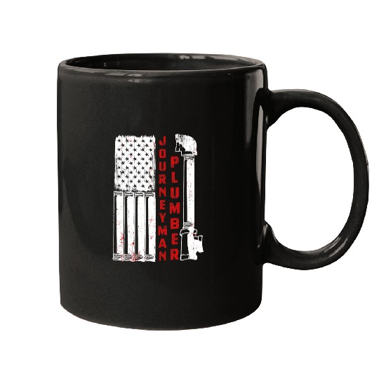 Plumbers Job USA American Patriotic Plumber for Journeyman or Handyman Mugs