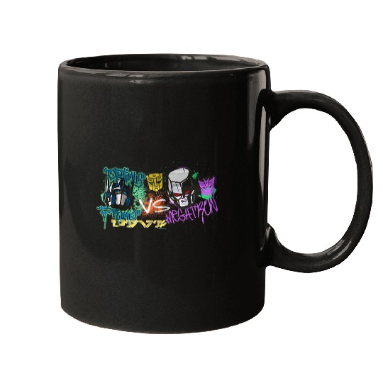 Kids Transformers Optimus Prime Vs Megatron Retro Graffiti Paint Mugs
