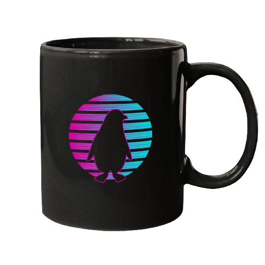 Penguin Pet Synthwave Vaporwave Penguin Animal Zookeeper Mugs