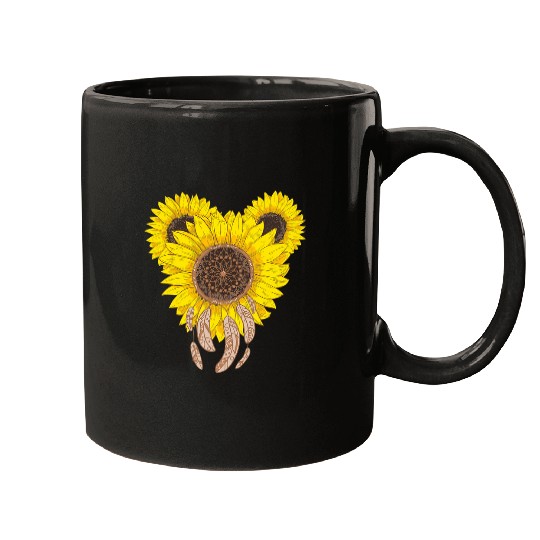 Inspirational Dream Catcher Sunflower Beautiful Flower Mugs