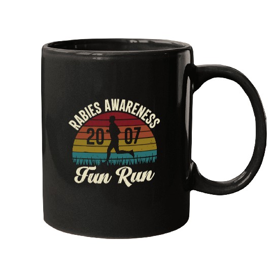 Rabies Awareness Fun Run Funny TV Comedy Running Mugs