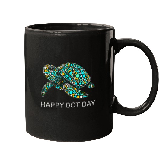 Turtle Pet Happy Dot Day Turtle Graphic Kids students teachers 2024 1 Mugs