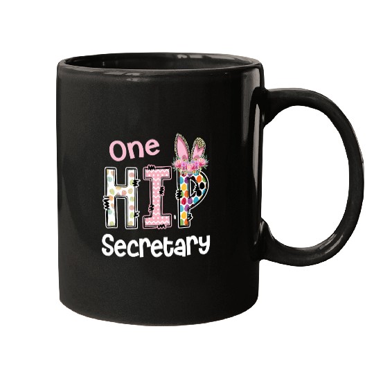 Secretary Job One Hip SecretaryBunny Leopard School staff Easter Mugs