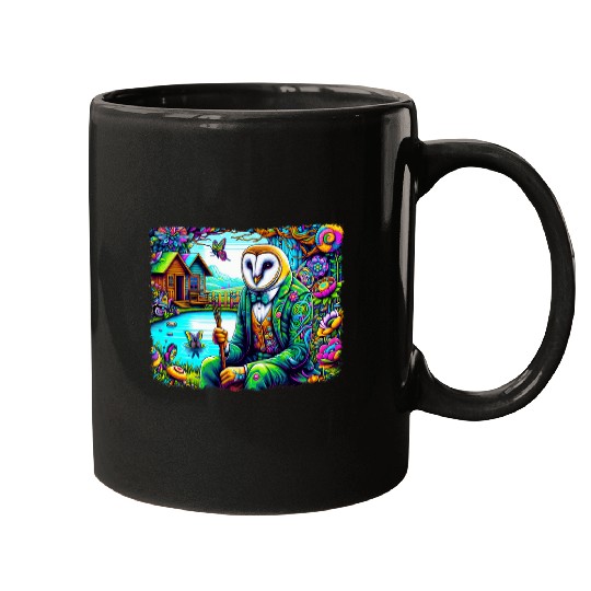 Owl Pet Strange Aesthetic Weirdcore Oddcore Dreamcore Barn Owl Mugs