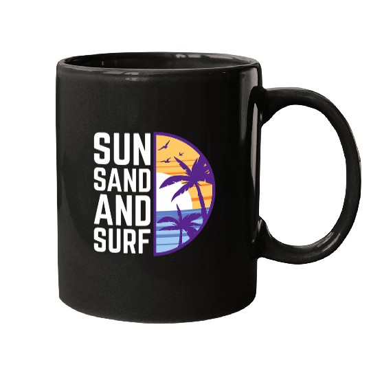 Sun Sand and Surf Vacation Mugs