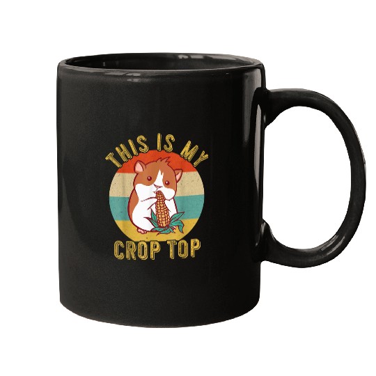 Hamster Pet Maize Corn Lover Hamster Retro This Is My Crop Top Corn Mugs