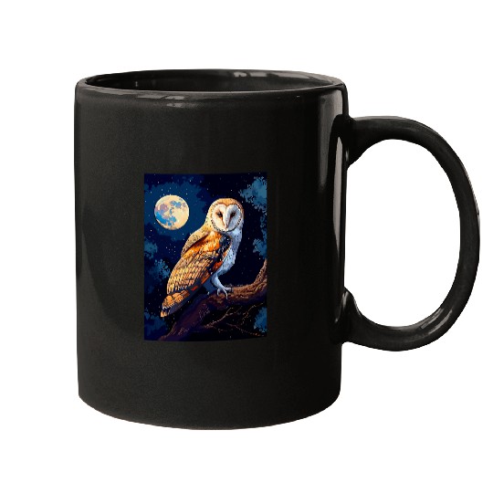 Owl Pet barn owl vintage Mugs
