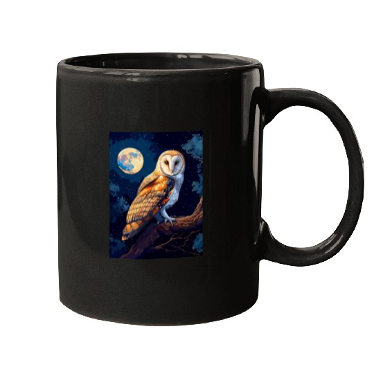 Owl Pet barn owl vintage Mugs