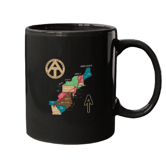 Hiking Hiker Appalachian Trail Hiking Map Hike Mugs