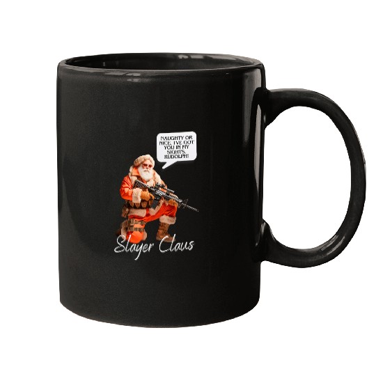 Kris Kringle Festive Hunting xmass Santa Claus camo holidays Mugs