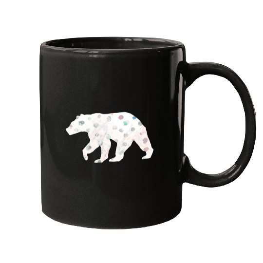 Bear Pet Polar Bear in Polka Dots Design Themed for Women Teen Girls Mugs