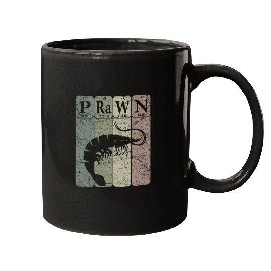 Shrimp Prawn Periodic Table Elements Seafood Shrimp Retro 2 Mugs