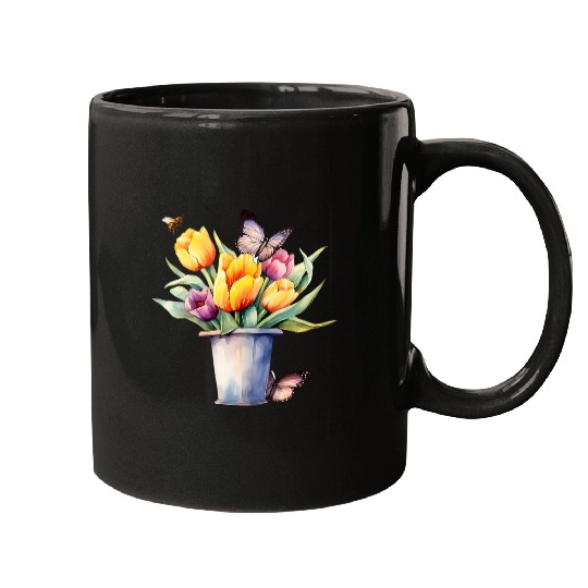 Lovely Spring Tulips Wonderful Nature Flower Plant Gardening Mugs