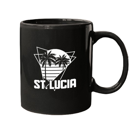 St Lucia vintages Retro Surf 80s Souvenir Beach Surfer Mugs