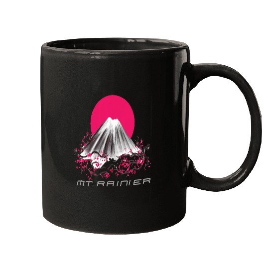 Mount Rainier Mountaineer Mountains Nature Hiking Washington Mugs