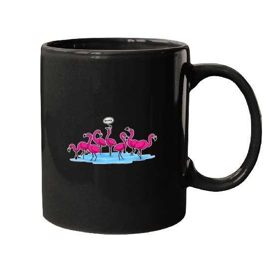 Pink Flamingo outdoor geocaching Flamingos Mugs