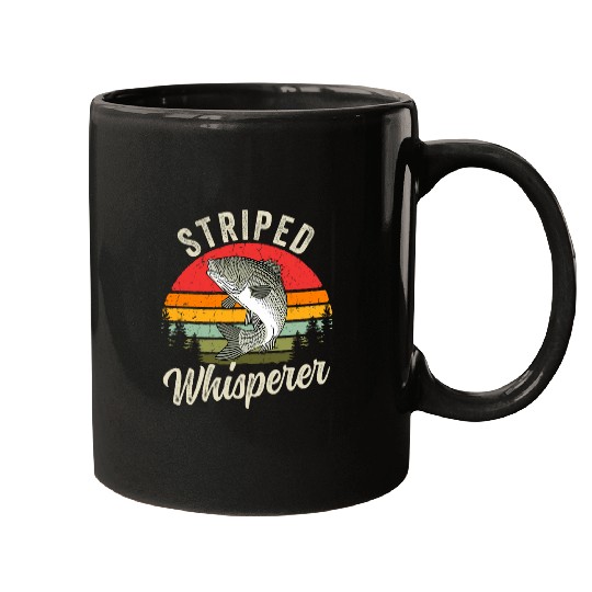 Striper Whisperer Atlantic Rockfish Striped Bass Fishing Mugs