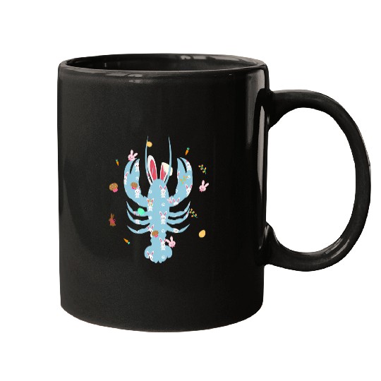 Th Cute Lobster Lover Easter Bunny Costume Egg Easter Mugs