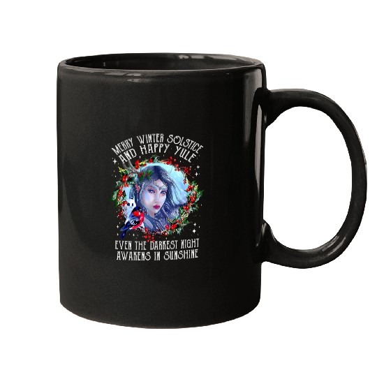 Merry Winter Solstice And Happy Yule Mugs