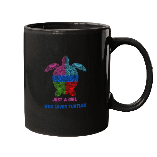 Turtle Pet Hawaiian Tie dye Sea Turtle Womens V Neck Mugs