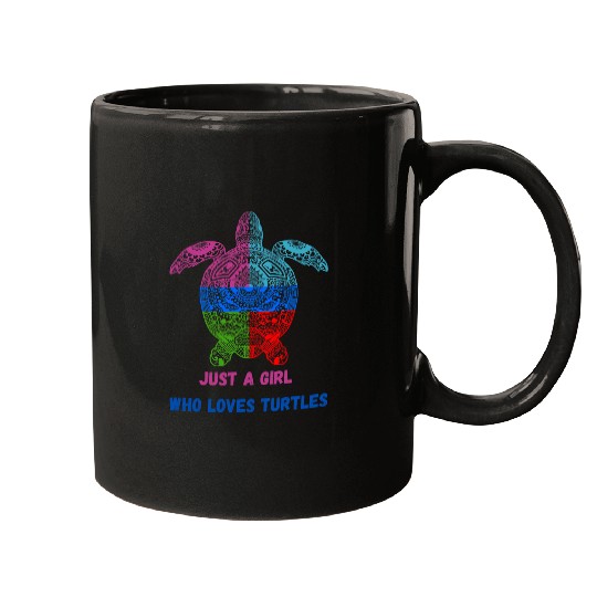 Turtle Pet Hawaiian Tie dye Sea Turtle Womens V Neck Mugs