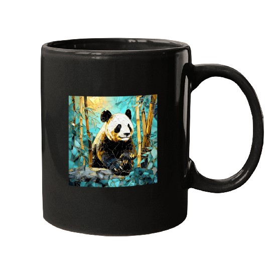 Panda Pet Celestial Harmony Panda and Gilded Bamboo Sonata Mugs