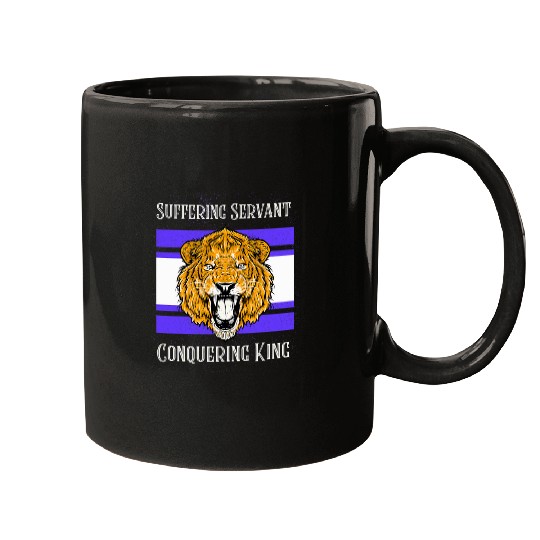 Lion Pet Yeshua HaMashiach Servant and King Lion Mugs
