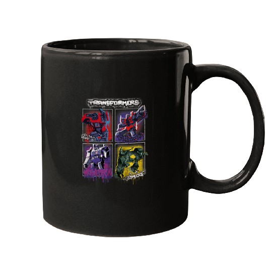 Transformers Classic Characters Graffiti Painted Walls Retro Mugs