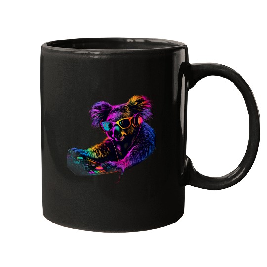 Koala Pet DJ Beatmaker EDM House Music Turntable DJ Koala Bear Mugs