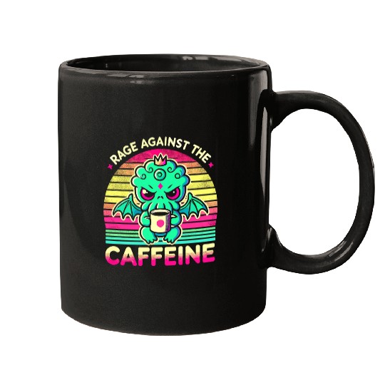 Coffee Fun Cthulhu Rage Against caffeines Grumpy Cute Cthulhu Coffee Mugs