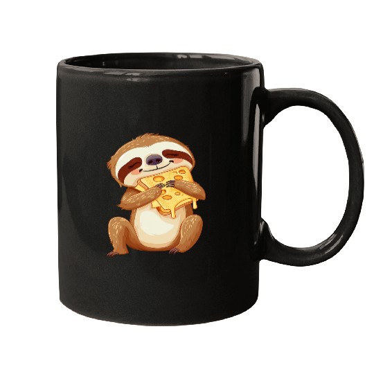 Sloth Pet Hugging A Giant Grilled Cheese Sandwich Mugs