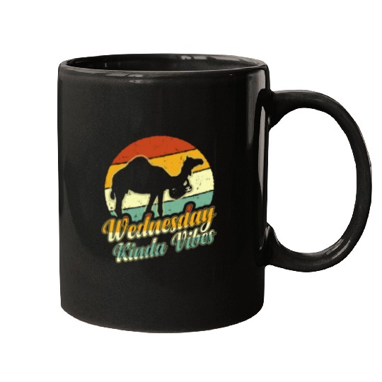 Sloth Pet Wednesday Kinda Vibes Camel and Sloth vintages Sunset Mugs
