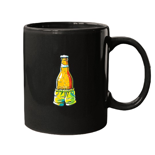 Beer Fun Pretty Summer Beer in Swim Trunks for Beach and Beer Fans Mugs