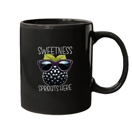 Sweetness Sprouts Here Cute Blackberry Mugs