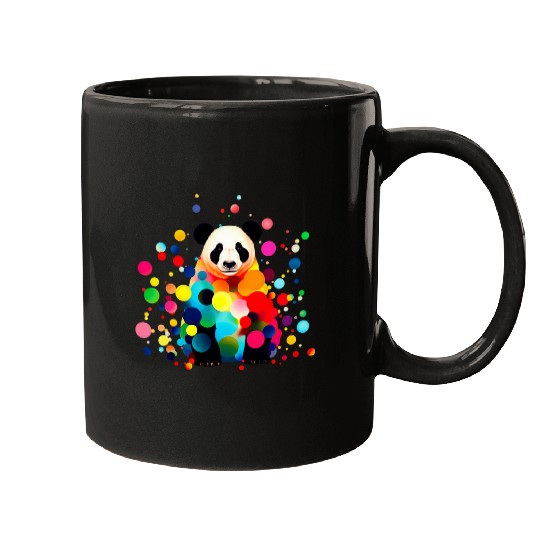 Panda Pet Dot Day Panda Bear September Creativity Dot Day Animal 1 Mugs