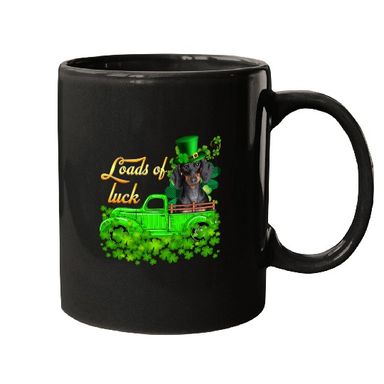 Loads Of Luck Truck Dachshund St Patricks Day Mugs