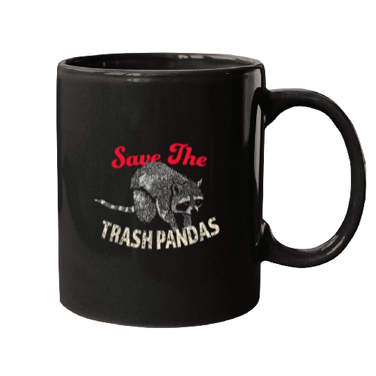 Raccoon Pet Save the Trash Panda Raccoon Mugs