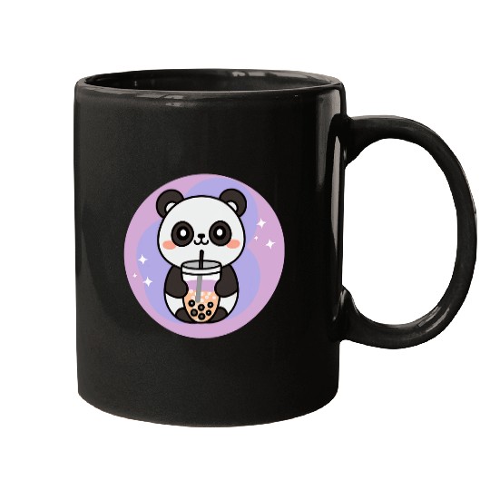 Panda Pet Drink Boba Bubbles Tea Panda Cute Anime Japanese 3 Mugs
