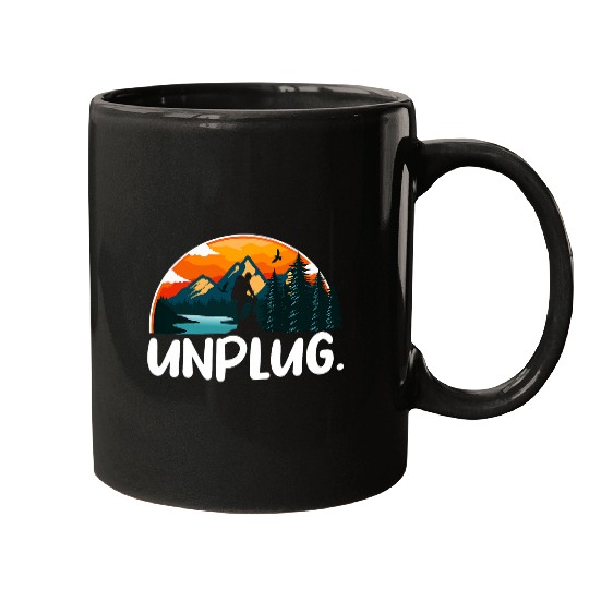 Unplug Hiking Apparel Hiker Hiking Retro vintages Hiking Mugs