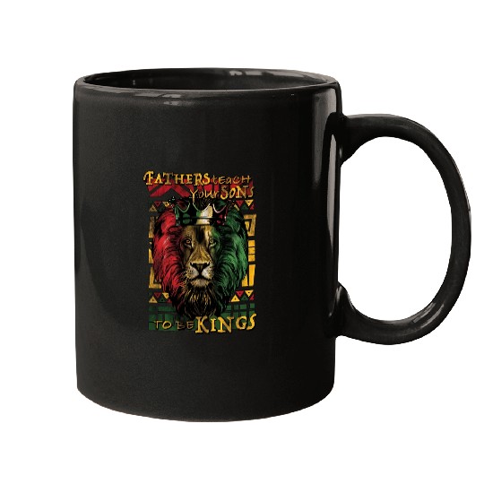 Lion Pet black power black pride lion be king black history men boys Mugs