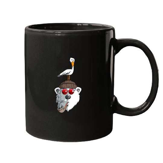 Bear Pet Sailor Bear Sailor cap Seagull Port Captain Mugs