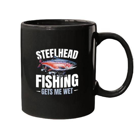 Steelhead Fishing Fish Catcher Fisherman Trout Fishing Lover 4 Mugs